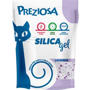 PREZIOSA SILICA GEL LAVANDA IDEALE PER GATTI A PELO LUNGO 146 LT 6,5 KG