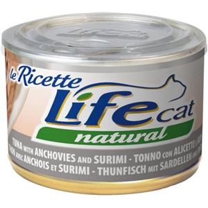 LIFE  CAT LE  RICETTE TONNO,ALICETTE,SURIMI 150 GR