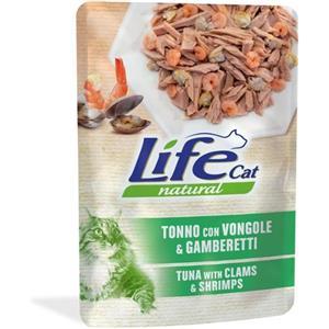 LIFE BUSTE GATTO TONNO CON VONGOLE E GAMBERETTI 70 GR