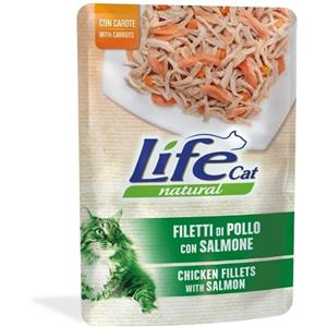LIFE BUSTE GATTO POLLO CON SALMONE E CAROTE 70 GR