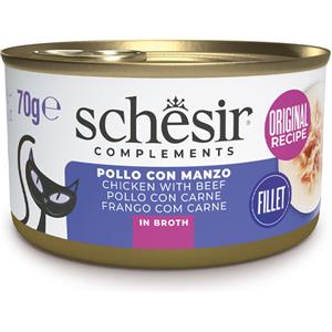 SCHESIR POLLO CON MANZO  IN BRODO 70 GR