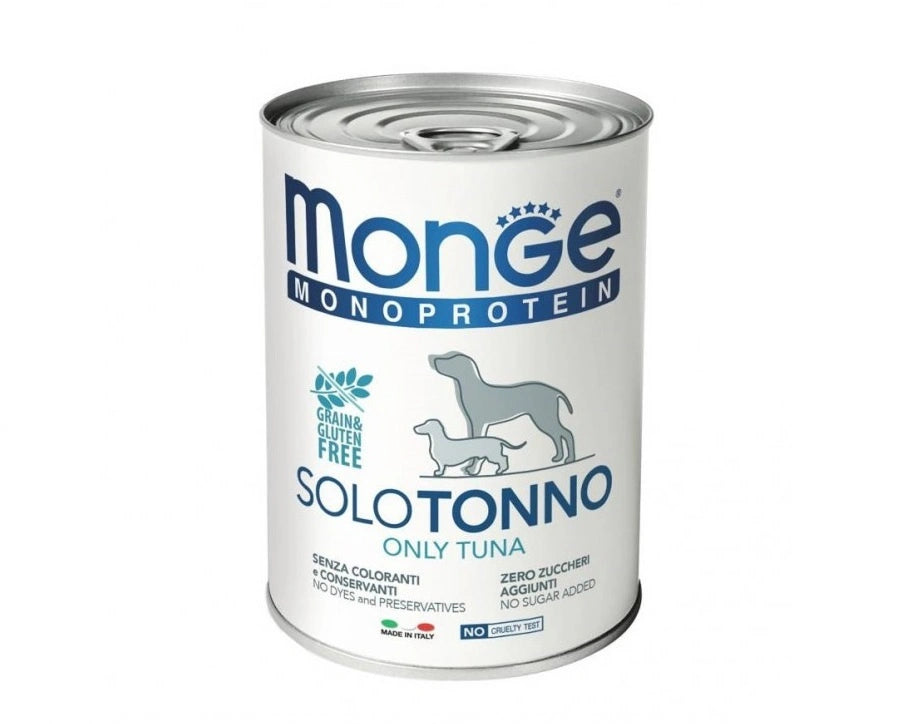 MONGE SOLO MONOPROTEICA CON TONNO 400 GR.
