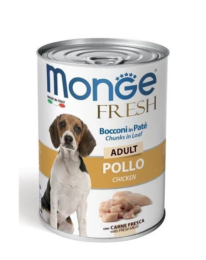 MONGE FRSH BOCCONI IN PATE' ADULT POLLO 400 GR.
