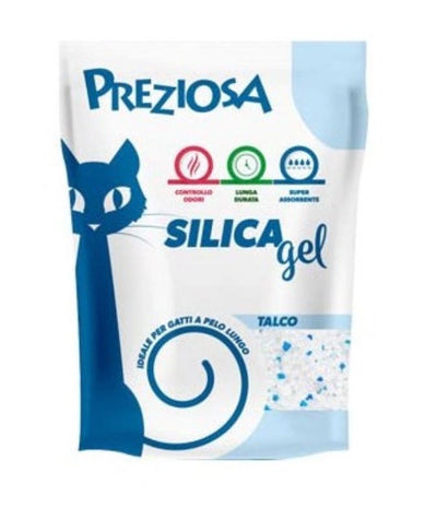 PREZIOSA SILICA GEL  TALCO  IDEALE PER GATTI A PELO LUNGO 16 LT 6,5 KG