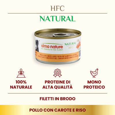 ALMO NATURE  HFC COMPLETE POLLO CON CAROTE  95 GR