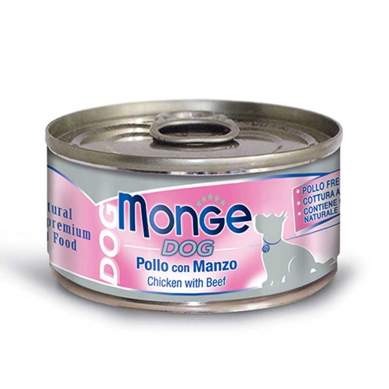 MONGE DOG  POLLO CON MANZO 95 GR