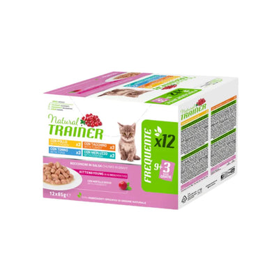 NATURAL TRAINER MULTIPACK A 12 DA 85 GR KITTEN 4 GUSTI POLLO-TACCHINO-TONNO-MERLUZZO