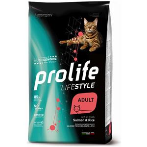 PROLIFE LIFE STYLE GATTO ADULT RICCO IN SALMONE E RISO 1,5 KG.