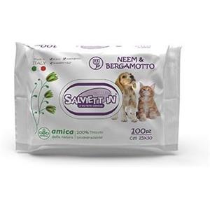 SALVIETTINE INGIENICHE AMICA DELLLA NATURA 100 PZ CM 15X30 TE' NEEM&BERGAMOTTO
