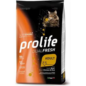 PROLIFE DUALFRESH ADULT RICCO IN MANZO E POLLO E RISO 7  KG.