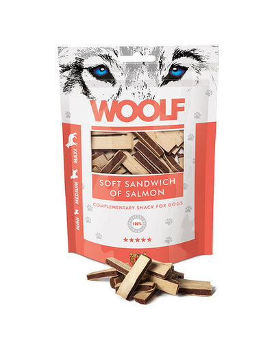 WOOLF SNACK SANDWICH DADINI CON SALMONE 100 GR