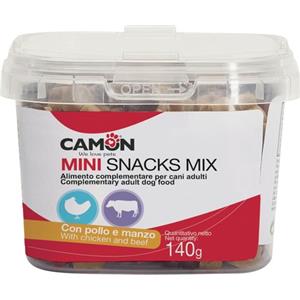 CAMON MINI SNACKS BOX TRAI. HEARTS CON POLLO E MANZO140 GR.