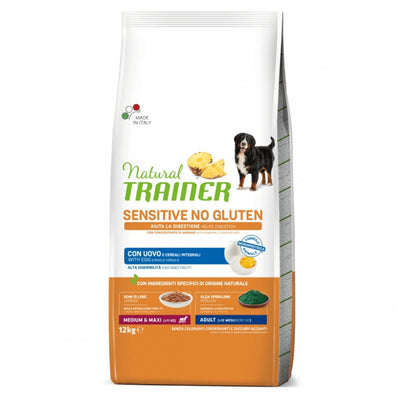 NATURAL TRAINER ADULT CON UOVO E CEREALI INTEGRALI 12 KG.