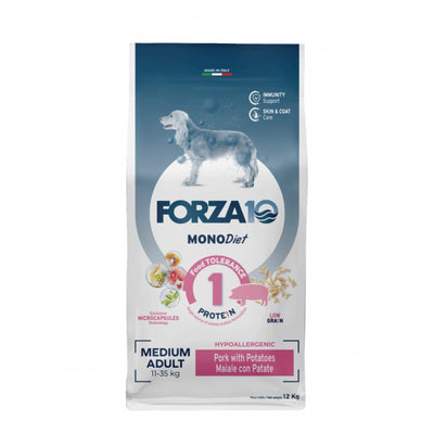 FORZA 10 MONO DIET MEDIUM ADULT  CON MAIALE E PATATE 12 KG