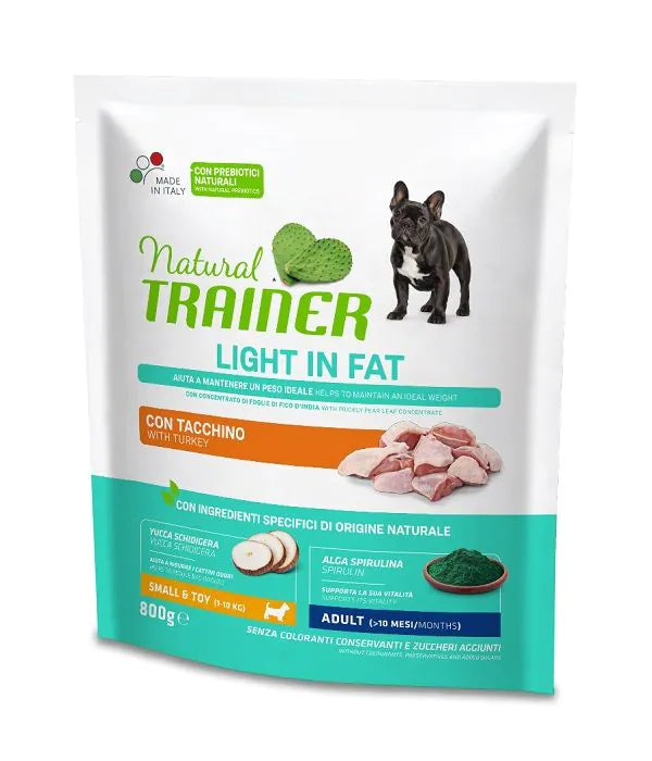 NATURAL TRAINER LIGHT IN FAT ADULT CON TACCHINO 800 GR.