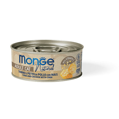 MONGE NATURAL CON  PETTO DI POLLO E MAIS 80 GR.
