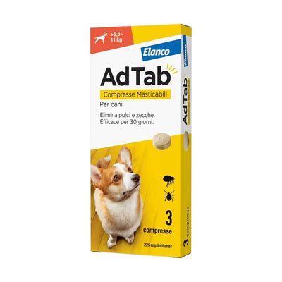 AD TAB COMPRESSE MASTICABILI PER CANI 225 MG DA 5,5-11 KG 40,90.