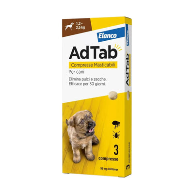 AD TAB COMPRESSE MASTICABILI DA 56 MG PER CANI DA 1,3 - 2,5 KG  37,20.