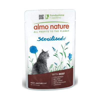 ALMO NATURE FUNCTIONAL  STERILIZZATO CON MANZO 70 GR
