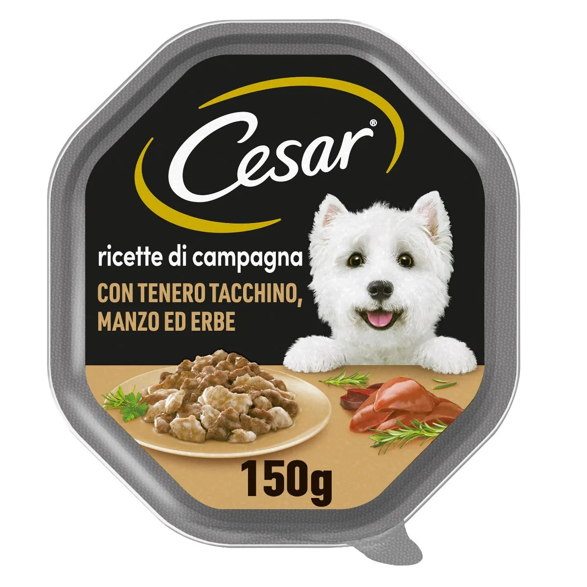 CESAR RICETTE DI CAMPAGNA TACCHINO CON MANZO E ERBA 150 GR