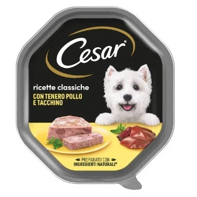 CESAR RICETTE CLASSICHE CON TENERO POLLO E TACCHINO 150 GR