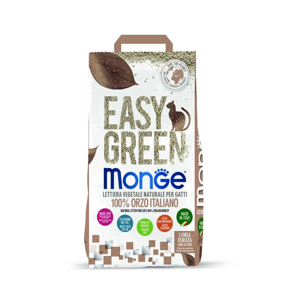 MONGE LETTIERA EASY GREEN  ORZO KG 3,8 VEGETAL.
