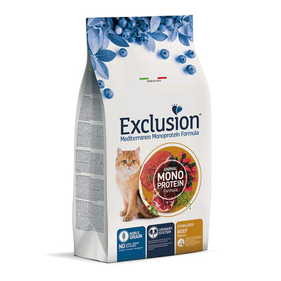 EXCLUSION GATTO STERILIZZATO CON MANZO 1.5 KG.