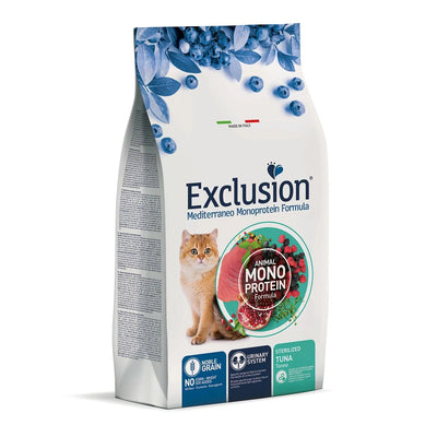 EXCLUSION GATTO STERILIZZATO CON TONNO 1,5 KG.