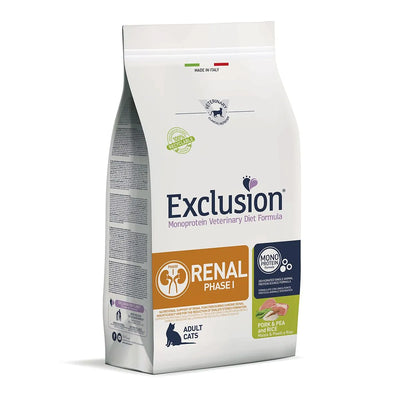 EXCLUSION RENAL FASE 2 GATTO ADULT MAIALE PISELLI E RISO 1,5 KG,