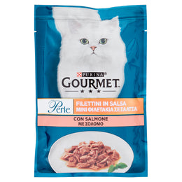 PURINA GOURMET PERLA BUSTINA   FILETTINI IN SALSA CON SALMONE. 85 GR