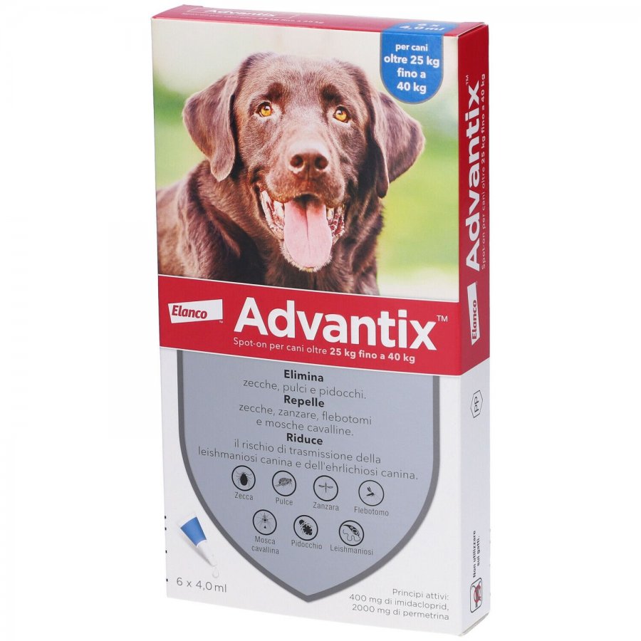 ADVANTIX 25- 40 KG  A 6 PIPETTE 72,00.