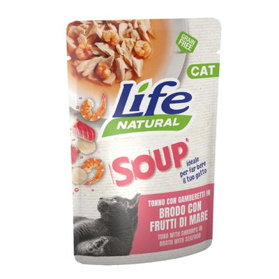LIFE BUSTE SOUP  TONNO , GAMBERETTI IN BRODO CON FRUTTI MARE 60 GR