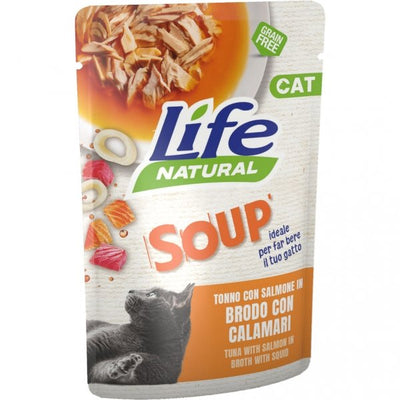 LIFE BUSTE SOUP  TONNO , SALMONE IN BRODO CON CALMARI 60 GR