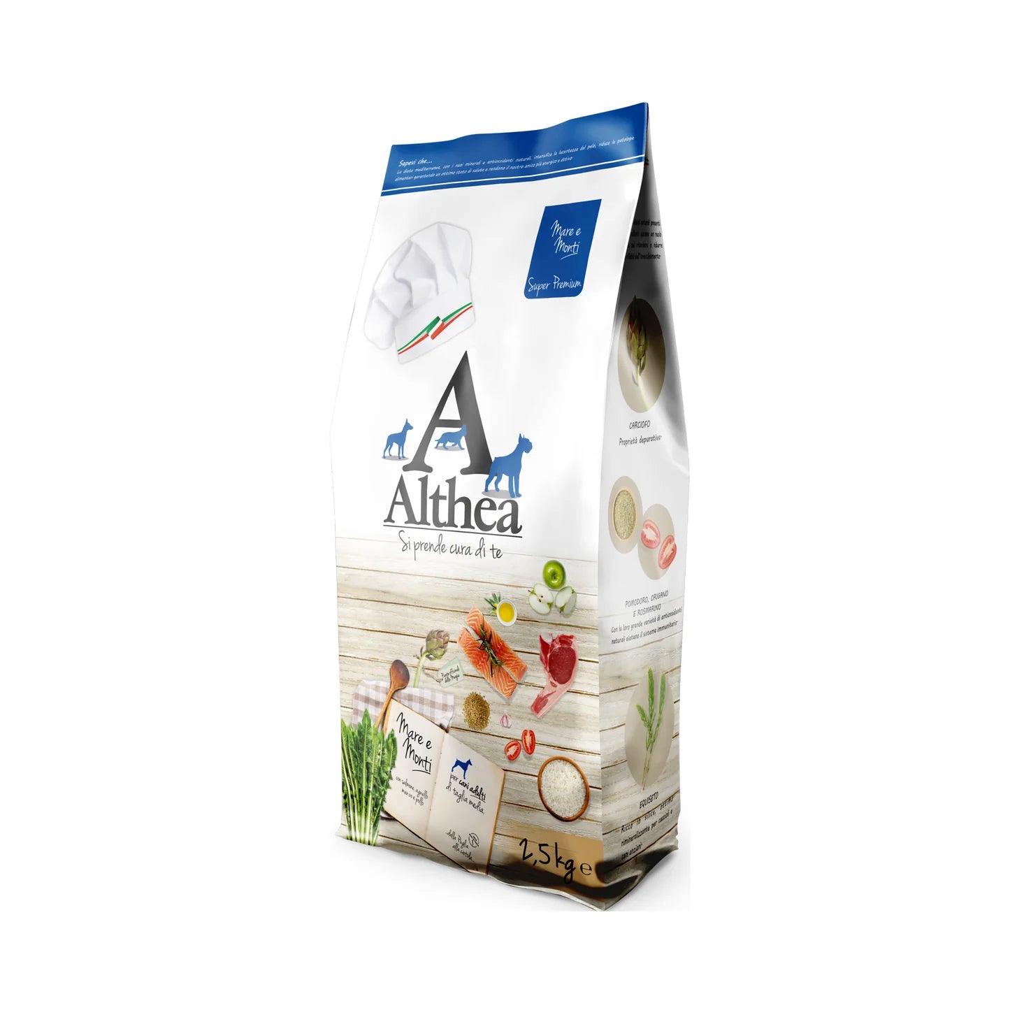 ALTHEA PUPPY  CON SALMONE ,AGNELLO,MANZO E POLLO 2,5 KG