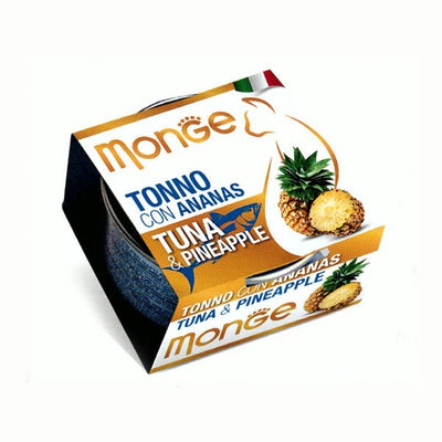 MONGE FRUITS  CON  TONNO E ANANAS 80 GR.