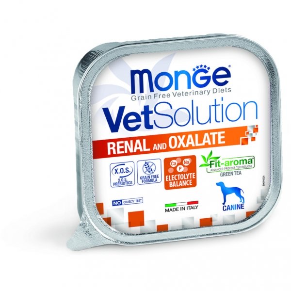 MONGE VETSOLUTION RENAL AND OXALATE FORMULA GRAIN FREE 100 GR