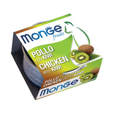 MONGE FRUITS CON POLLO KIWI 80 GR