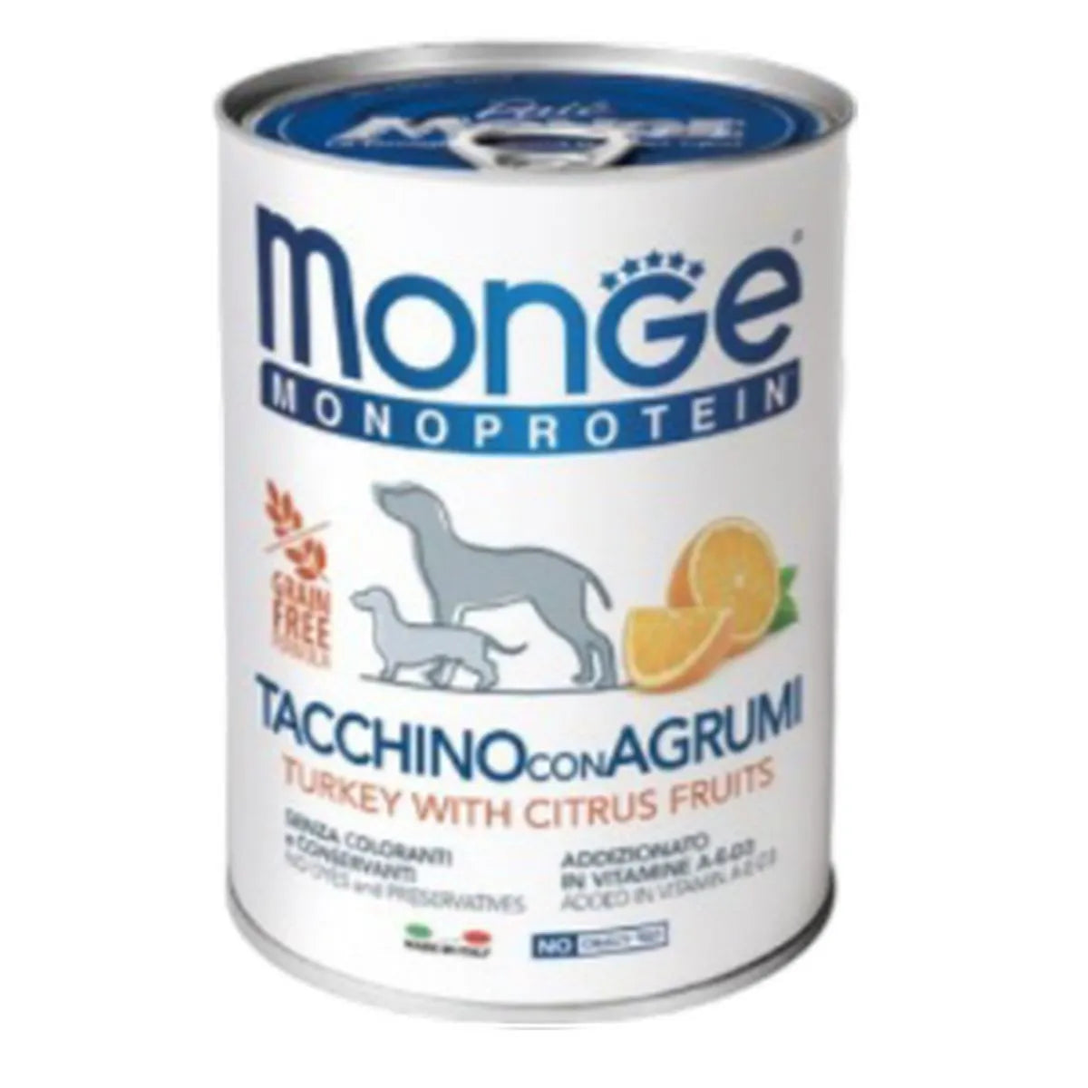 MONGE SOLO  MONOPROTEICA CON TACCHINO E AGRUMI 400 GR.