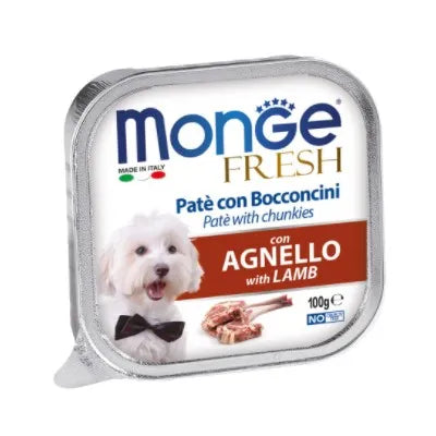 MONGE FRESH CON AGNELLO 100 GR.