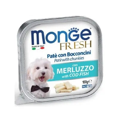 MONGE FRESH CON MERLUZZO 100 GR.