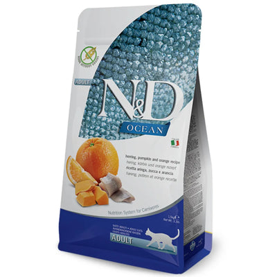 FARMINA ND OCEAN ADULT CON ARINGA ZUCCA E ARANCIA 1,5 KG.