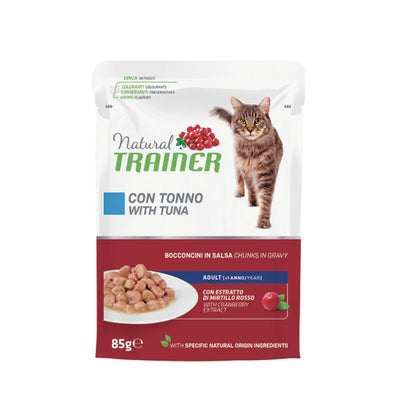 NATURAL TRAINER CAT ADULT CON TONNO  85 GR.