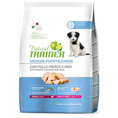 NATURAL TRAINER PUPPY MEDIUM CON POLLO 12 KG.