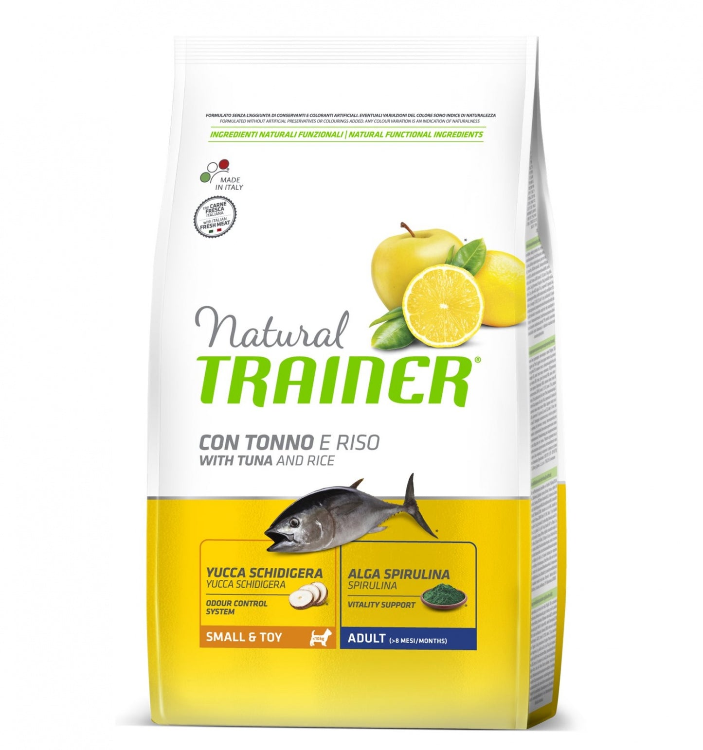 NATURAL TRAINER ADULT CON TONNO E RISO 2 KG.