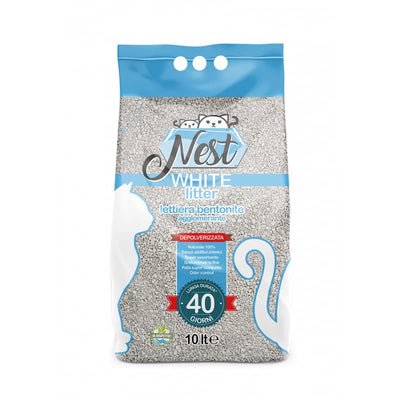 Nest White Litter – Lettiera Bentonite Agglomerante Depolverizzata 10L
