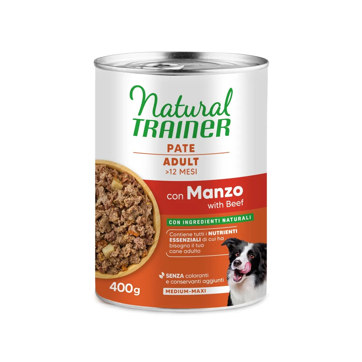 NATURAL TRAINER ADULT CON MANZO 400 GR.