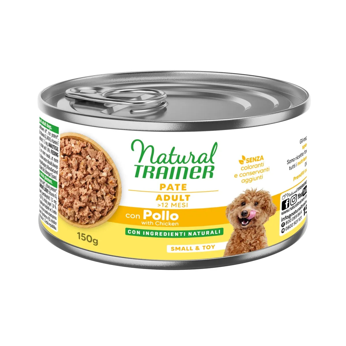 NATURAL TRAINER SMALL TOY ADULT PATE' 150 GR CON POLLO.