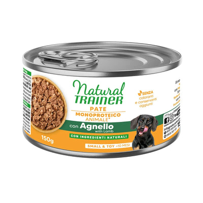 NATURAL TRAINER PATE' CON AGNELLO  MONOPROTEICO SMALL 150 GR.