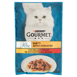 PURINA GOURMET PERLA BUSTINA   DUETTI CON POLLO E MANZO. 85 GR