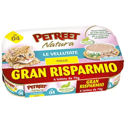 PETREET ADULT VELLUTATA DI POLLO  6 X 70 GR